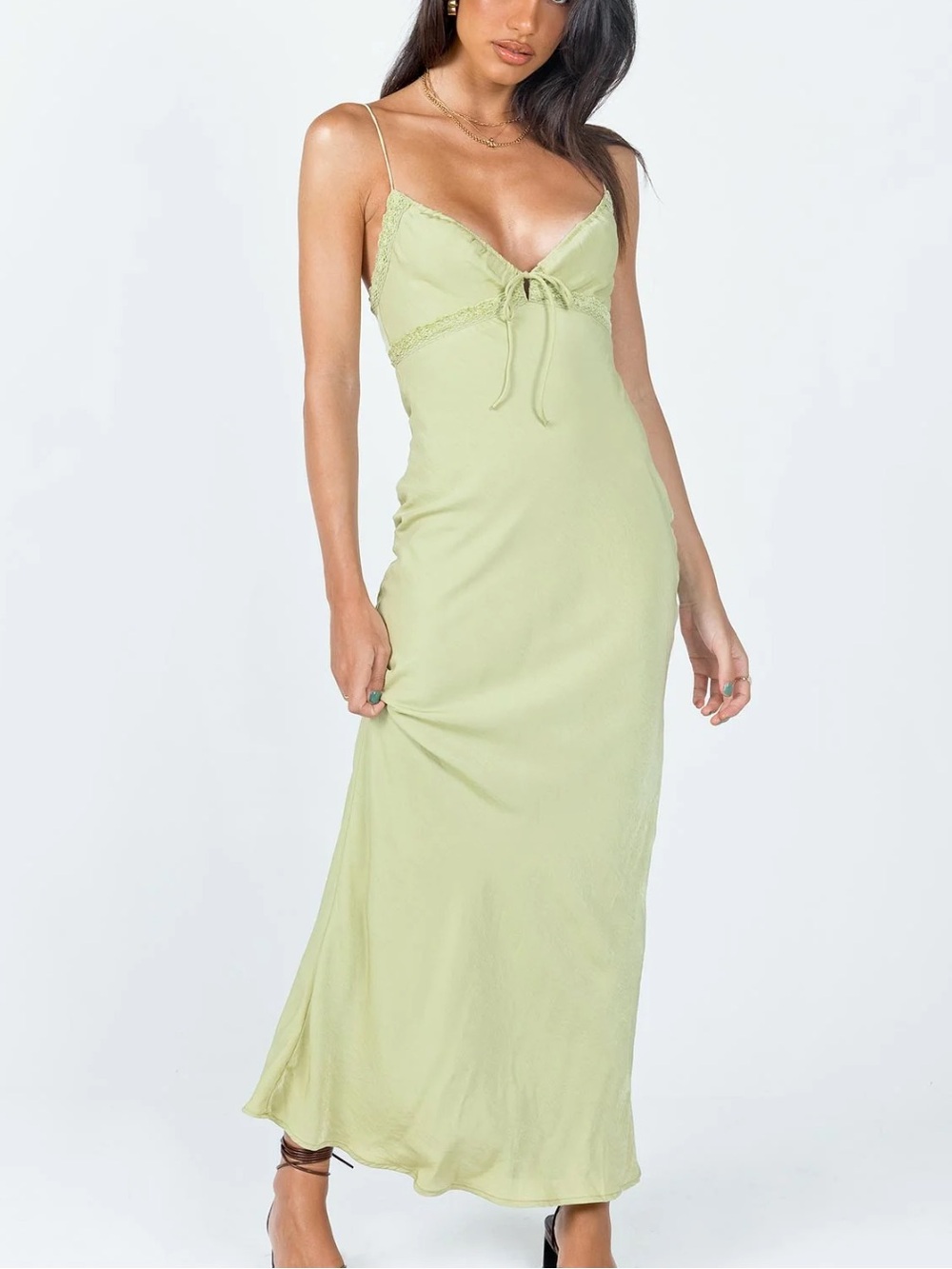Light Green Princess Polly Emily Maxi Summer Dress